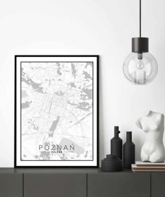 Mapa - Poznań 50x70